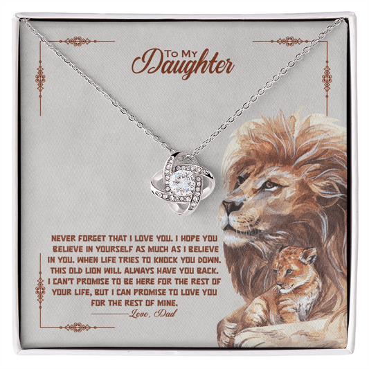To My Beautiful Daughter Love Knot Necklace product image
