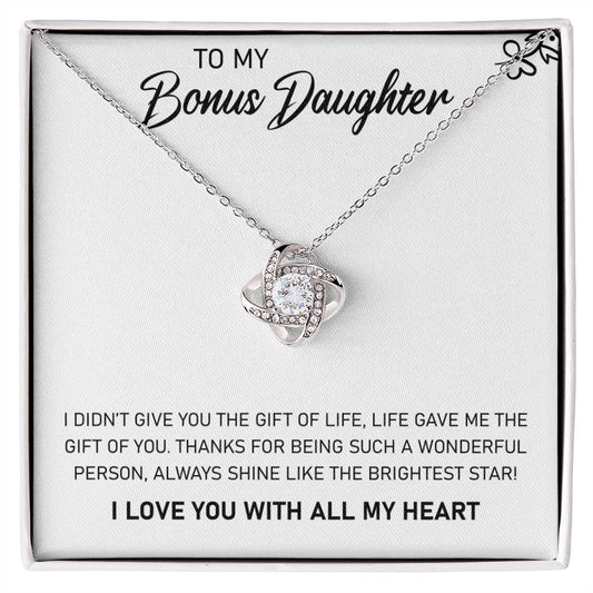 Bonus Daughter Brightest Star Love Knot Necklace product image 1