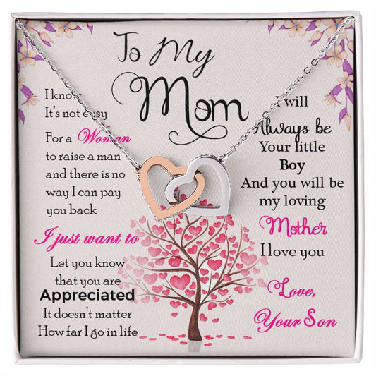 To My Mom Interlocking Hearts Necklace product image 1